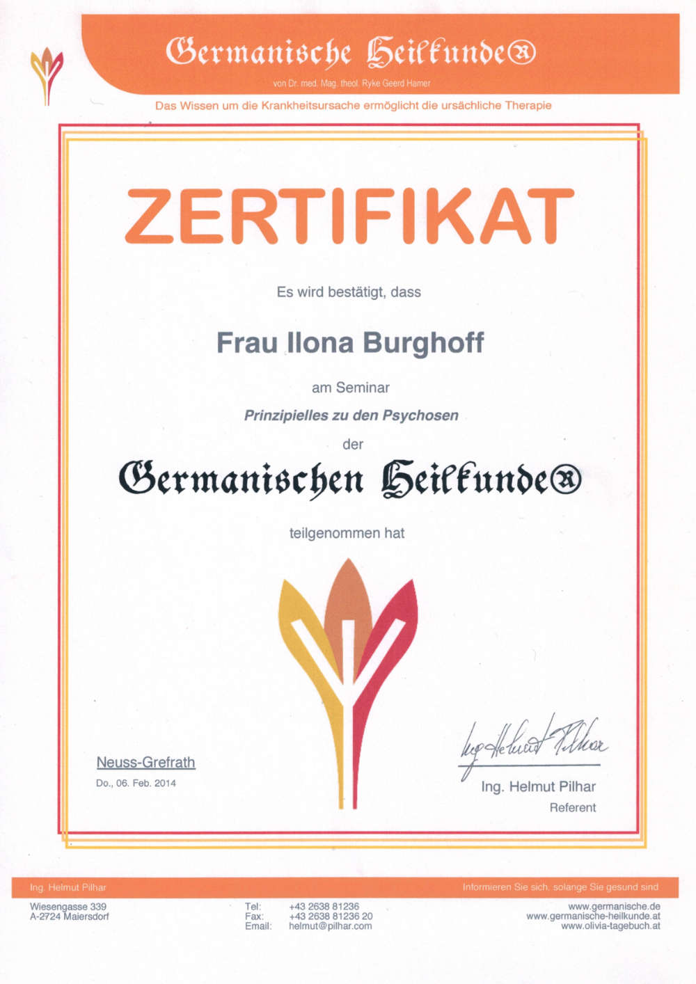 zertifikat germanische heilkunde
